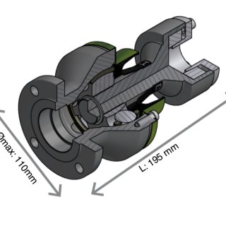 Powertrain fleksibel kobling CV120 63,5/82,5mm