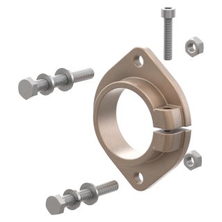 Mont.flens hylserør for aksel Ø40mm