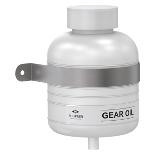 Olje beholder med klemme