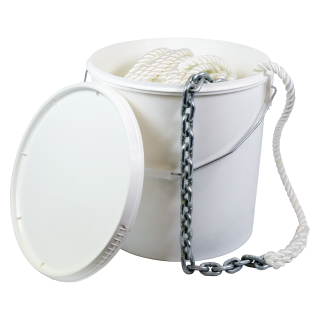 10m chain with 30m 3-stranded 12mm rope